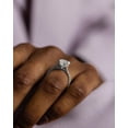 thumbnail image 4 of solitaire jewels 3CT Pear Moissanit Hidden Halo Engagement Ring For Women, 14K White Gold, 4 of 5