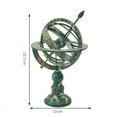 thumbnail image 3 of Todaioua Engraved Brass Armillary Sphere Globe Antique Finish Handcrafted Nautical Decor Astronomy Gift Home Office Desk Tabletop Decoration Vintage Brass Globe Collectible, 3 of 7