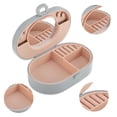 thumbnail image 3 of Unique Bargains Elegant Bow Design Jewelry Box Jewelry Organizer Gray, Light Pink, 3 of 5