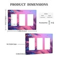 thumbnail image 3 of Neon Color Tropical Plant Switch Cover Decorative Wall Plate 3-Gang Standard Size, 3 of 5