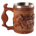 thumbnail image 1 of FLhrweasw Vikinga Medieval Con Patrón Caballo Regalo para Doble Capa para Hombres (B), 1 of 8