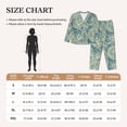 thumbnail image 4 of Pajama Sets for Women 2 Pcs, Paisley Green Button Down Long Sleeve Sleepwear Lounge PJ Sets, 4 of 6