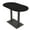 Black Cypress w/Matte Black Base, variant on Racetrack Bistro Height Meeting Table Double Metal Base 34x70 Bar Table