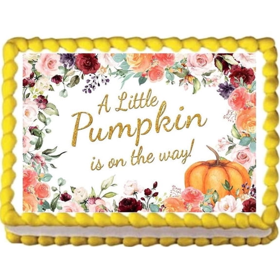 Fall BaBy Shower Lil' Pumpkin Image Topper Frosting Sheet