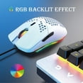 thumbnail image 2 of ZIYOULANG Ultralight Wired Gaming Mouse, Lightweight Honeycomb Shell, 4 RGB Breathing Backlit Mice, 6 Adjustable DPI 6400, USB Optical Computer Mice for Gamer / Office, 2 of 8
