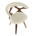 thumbnail image 6 of LumiSource Walnut Wood, Cream Fabric Gardenia Chair, 6 of 10