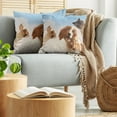 thumbnail image 5 of Ambesonne Funny Throw Pillow Cover 2 Pack, Cats Dogs in Sky Clouds, 16", Multicolor, 5 of 7
