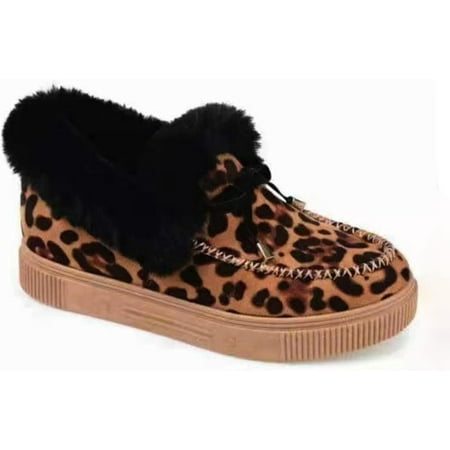 Women s Winter Flat Boots Warm Durable Shoes Fur Lining Ankle Snow Boots Loafer Flats Platform Thick Plush Shoes