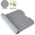 thumbnail image 2 of Bath Tub Shower Mat 40 x 16 Inch Non-Slip and Extra Large, Bathtub Mat with Suction Cups, Machine Washable Bathroom Mats with Drain Holes, Grey, 2 of 4