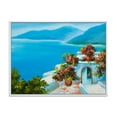 thumbnail image 1 of Designart Maison Près De La Mer Fleurs Colorées I ART MURAL À CADRE FLOTTÉ, 1 of 4
