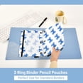 thumbnail image 5 of 2 Pack Flip Folders with Clear PVC Window Binder Pouches 3-Ring Binder Organizer for Office & Home Blue Bows Pattern, 5 of 6