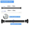 thumbnail image 4 of Shower Curtain Rod 43-79 Inch,Adjustable Spring Tension Stainless Steel Rod for Bathroom,No Drilling, No Slip, No Rust,Black, 4 of 10