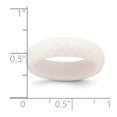 thumbnail image 2 of Silicone White Mermaid Pattern 5.7mm Band Size 10 Ring for Women and Men, 2 of 2