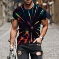 thumbnail image 2 of QATAINLAV Mens Short Sleeve Summer Shirts Muscle Fit Workout Athletic T-Shirts Fashion Graphic Tees Summer Tops Black XXXL Birthday Gifts, 2 of 6