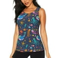 thumbnail image 2 of Picia Marine Inhabitants Pattern Women's Workout Tank Top,Breathable Activewear,Slim Fit Athletic Top,Versatile Workout Moisture-wicking top-Large, 2 of 9