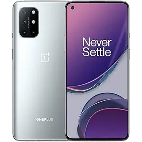 Pre-Owned OnePlus 8T+ 5G 256GB KB2007 GSM Unlocked 6.55" 12GB RAM 48MP Smartphone - Lunar Silver (Good)