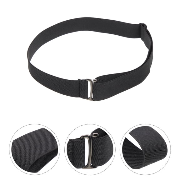 Phenofice Thin Elastic Invisible Belt for Girls Outdoor Activities Black 1Pack