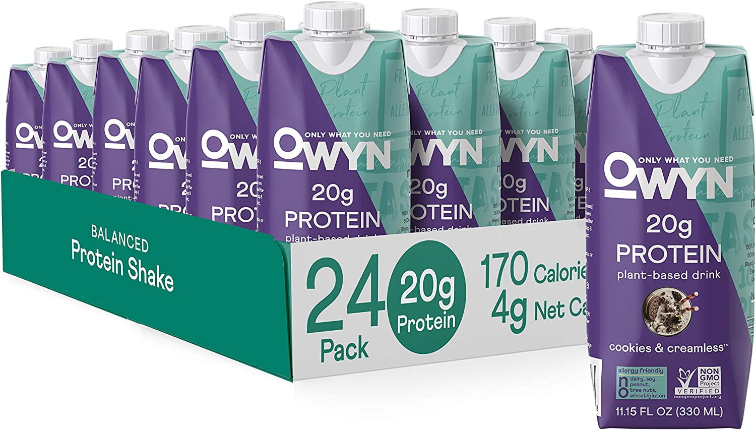 Owyn Plant Based Protein Shake, 20g Vegan Protein from Organic Pumpkin