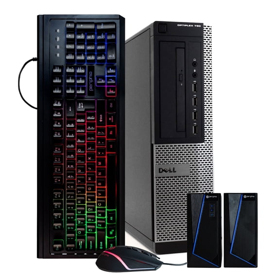 Pre-Owned DELL Optiplex 790 Desktop Computer PC, Intel Quad-Core i5, 240GB SSD, 8GB DDR3 RAM, Windows 10 Home, DVD, WIFI, RGB Keyboard and Mouse, Bluetooth Included (Used )
