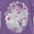 thumbnail image 2 of Girl's Cinderella Floral Dance  Graphic Tee Purple Berry Medium, 2 of 4