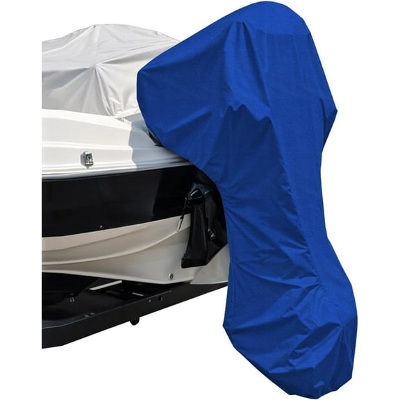 Seal Skin Outboard Motor Cover, Waterproof, UV-Proof, Zipper, Blue Color, Fits 20-30HP