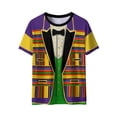 thumbnail image 2 of Xuyuer Women's Carnival Printed Round Neck Solid Color Short Sleeve Casual Loose T-Shirt, 2 of 8