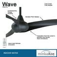 thumbnail image 5 of Ceiling Fan In Contemporary Style 12.5 Inches Tall By 52 Inches Wide-Coal Finish-Coal Blade Color Minka Aire Fans F843-Cl, 5 of 7