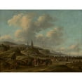 thumbnail image 3 of Thomas Heeremans 24x19 Black Modern Framed Museum Art Print Titled - Coast in Scheveningen (1689), 3 of 5