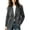 Dark Gray, variant on Kukoosong Women's Double Breasted Blazer, Casual Work Office Jacket with Gold Buttons and Lapel Collar for Business, Women's Classic Suit Jacket