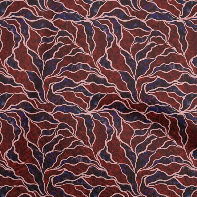 oneOone Cotton Silk Red Fabric Abstracts Sewing Craft Projects Fabric Prints By Yard 42 Inch Wide