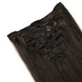 thumbnail image 5 of LELINTA 20" Full Head Clip in  Human Hair Extensions Top Grade 7A Natural Straight 7 Piece/15 Clips Black/Brown/Blonde, 75g, 5 of 8