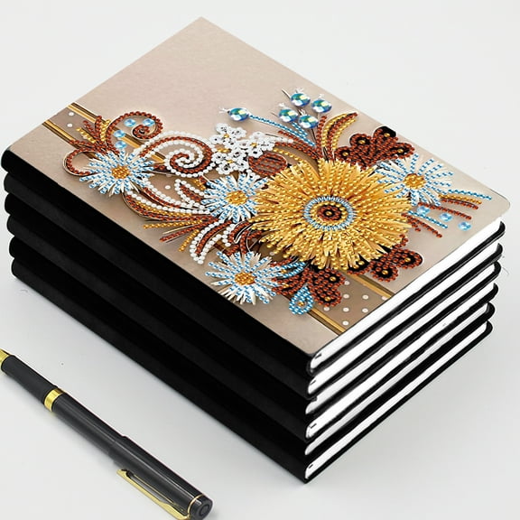 Diamond Painting Notebook Kit Sunflower DIY Art Craft Kit A5 The Perfect Creative Gift Ideal for Painting, Writing, and Notebook Use