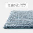 thumbnail image 3 of Noble Linens Pinstripe Cotton Bath Mat, 24 in x 17 in, Light Blue, 3 of 11