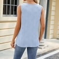 thumbnail image 3 of Tank Tops for Womens 2024 Summer Casual Sleeveless Metal Ring Strap Shirts Loose Fit V Neck Cute Going Out Tops, 3 of 4