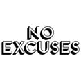 thumbnail image 4 of No Excuses Shadow Motivational Vinyl Lettering Wall Decal Sticker Home Gym Decals Decor Size: 16.5" H x 46" L - Color:  Black, 4 of 5