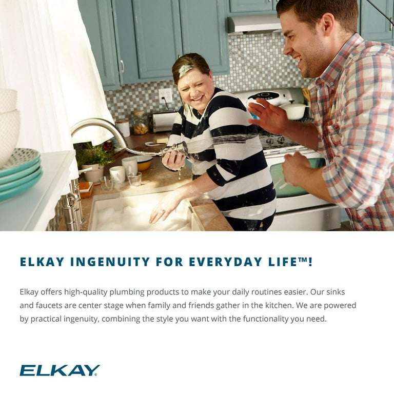 Elkay Freeport Drop-In 33-in x 22-in Stainless Steel Double Equal Bowl  1-Hole Kitchen Sink