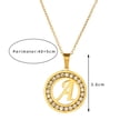 thumbnail image 5 of Kripyery Women Round Pendant Necklace Gold Color A-Z 26 Letter Inlaid Rhinestone Clavicle Chain Jewelry Gifts, 5 of 8