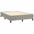 thumbnail image 2 of vidaXL Bed Frame Light Grey 137x190 cm Full Velvet, 2 of 5