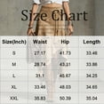 thumbnail image 3 of LWavelet Faux Suede Drawstring Fringe Asymmetrical Maxi Skirt Women Western Style Fall Casual Flowy Bottoms Khaki M, 3 of 5