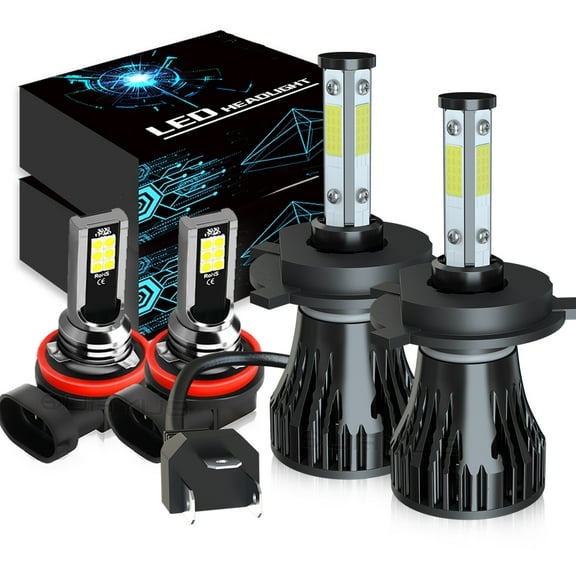 2X LED Headlight & Fog Light Bulbs Kit for Honda CR-V 2007-2014 – 6000K Bright White, Easy Install