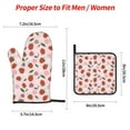 thumbnail image 2 of Naloa Floral Strawberr Oven Mitts and Pot Holders 4 pcs Set, Cooking Baking Grilling Kitchen Oven Glove for Cooking, 2 of 6
