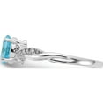 thumbnail image 3 of 14K White Gold Oval Blue Topaz And Diamond Ringsize 7 - Jbsp, 3 of 5