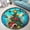 Christmas Ladybug3, variant on Circle Area Rug, Gothic Cyber Medusa Washable Non-Slip Floor Carpet, Soft Rug for Living Room Bedroom Decor 24 Inch
