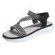 thumbnail image 1 of Sandalias Planas de las Mujeres con Diseño Abierto Del Dedo Del Pie Redondo, Suela Suave Sandalias Elásticas para Primavera Verano Casual, 1 of 9