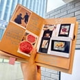 thumbnail image 3 of Visland Album de Scrapbooking Accordéon Couverture Rigide Pliable Album Photo DIY Fait Main Livre de Souvenirs pour Couples Cadeau de Saint-Valentin Anniversaire Collation des Grades, 3 of 8
