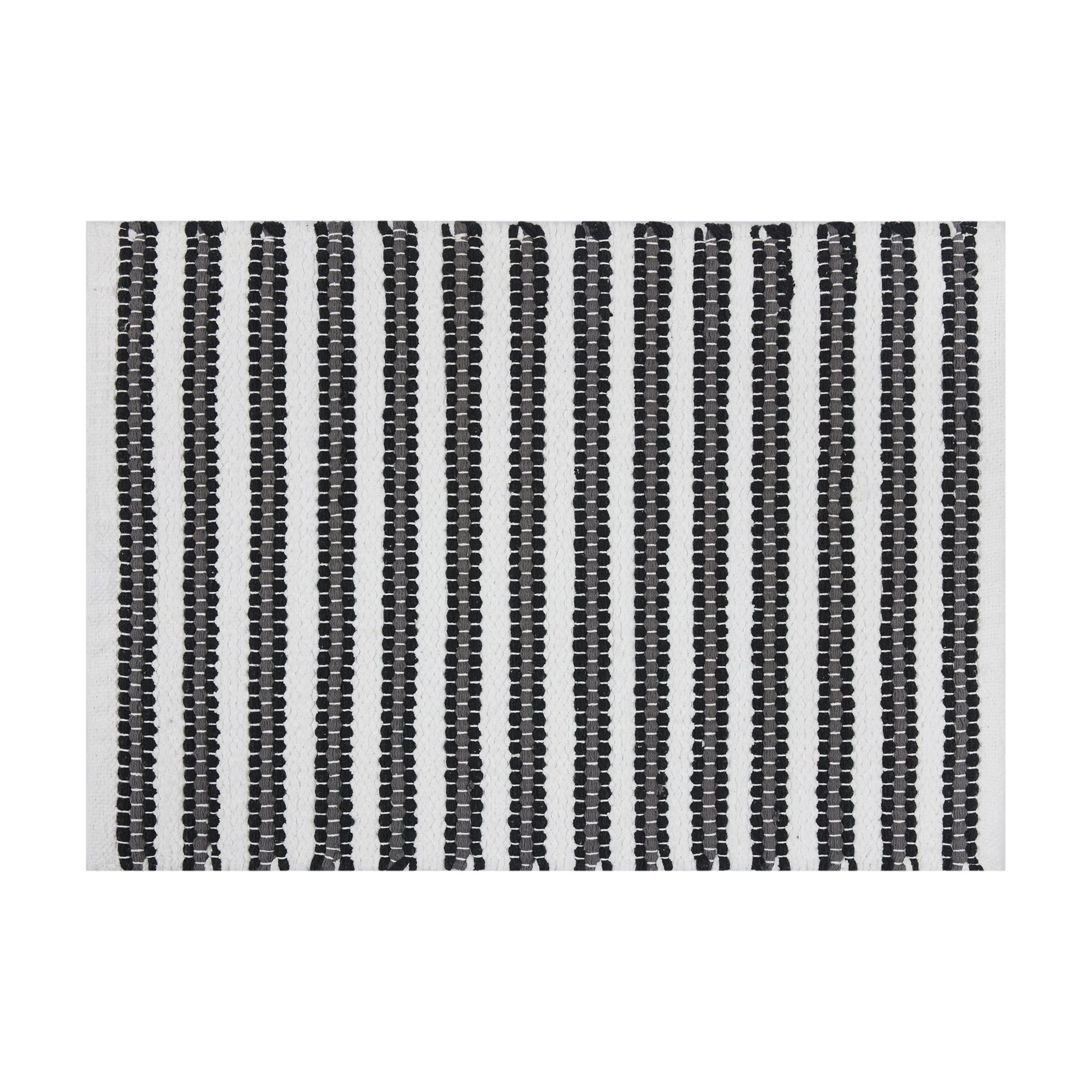 Mainstays Performance Handwoven Cotton Bath Rug Soothing Gray 17 in x 24 in