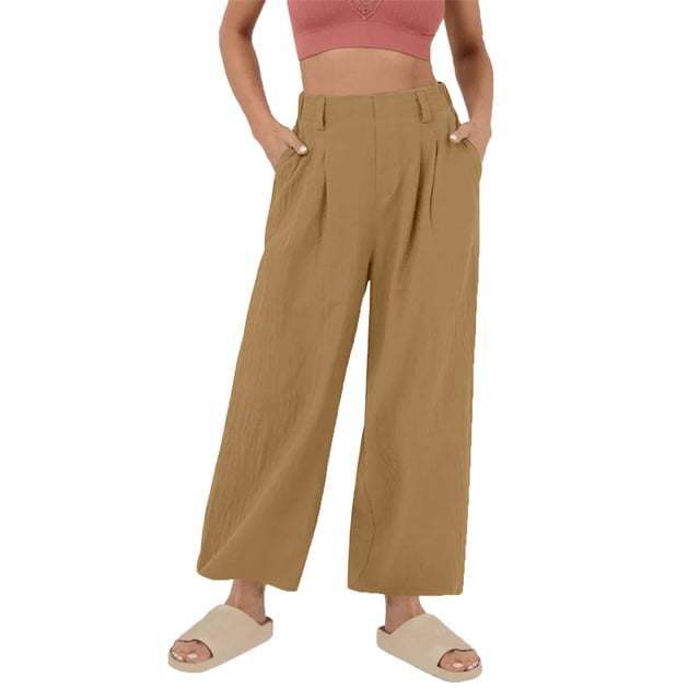 FNFYFH Clearance Wide Leg Pants for Women Solid Wide Leg Pant with Pockets,Green