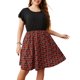 thumbnail image 1 of Vestido de talla grande para mujer Vestido informal de cintura alta con empalme de manga corta Abanopi Vestido, 1 of 7