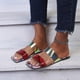 thumbnail image 5 of Sandalias de mujer Moda de verano Zapatos de playa de leopardo Sandalias de mariposa de tacón plano Wmkox8yii  hj789, 5 of 6