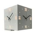 thumbnail image 1 of Corner Wall Clock Luminous 10.2 inch Creative with Roman Numerals Wall Clock for white, 1 of 8